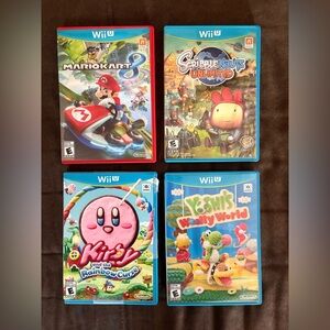 wii U BUNDLE - kirby, mario kart, scribblenauts, yoshi’s wooly world